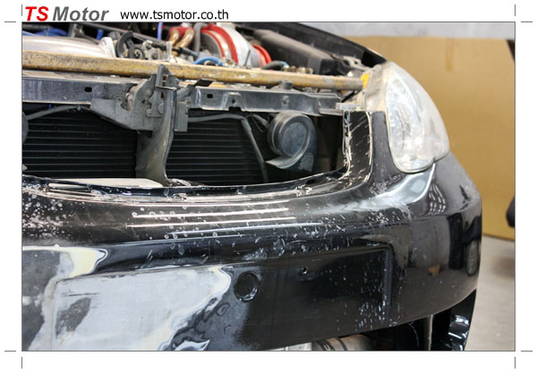 , อู่ซ่อมสี ศูนย์ซ่อมสี Toyota Altis Turbo  สีดำ Zero Black พ่นสีรอบคัน ติดตั้งชุดแต่ง Lewin โดย ศูนย์ซ่อมสีรถ TS Motor