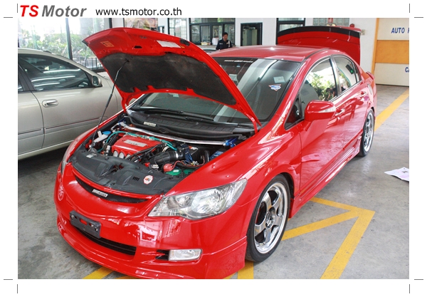 , TS Motor งานเปลี่ยนสีรถยนต์ Honda Civic FD สีแดง พร้อมเจาะแก้มลาย2 จัดกันแบบเต็มๆ Step 1 ถึงจบ