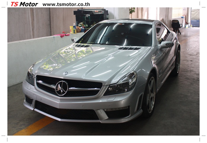 , งานซ่อมสี SL500 AMG เก็บสีชิ้นส่วน ซ่อมบังโคลนหน้า BY TS Motor