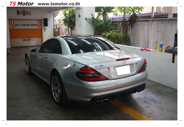 , งานซ่อมสี SL500 AMG เก็บสีชิ้นส่วน ซ่อมบังโคลนหน้า BY TS Motor