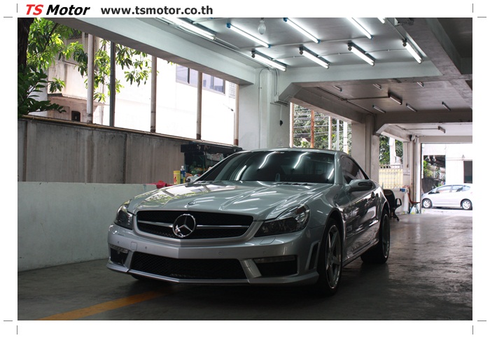 , งานซ่อมสี SL500 AMG เก็บสีชิ้นส่วน ซ่อมบังโคลนหน้า BY TS Motor