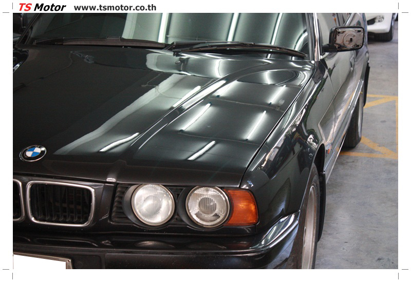 , BMW ซีรีย์ 5 สี ดำ ซ่อมสีจากการชนหน้า เปลี่ยนประตู และอื่นๆ